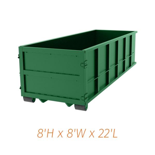 you can rent a forty-yard dumpster for a length of time that suits your needs, but typically rentals are for a week or two