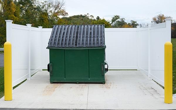 commercial dumpsters prohibits certain materials from being positioned in their dumpsters, including hazardous waste and electronics